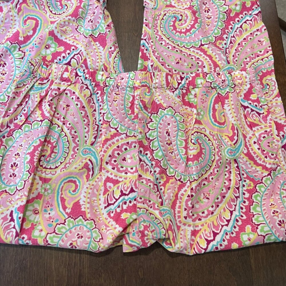 Vera Bradley Capri Melon PJ Pajama Pants Women's Size Large 100%‎ Cotton Paisley - Picture 6 of 10